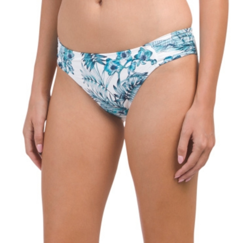 La Blanca Tranquility Shirred‎ Hipster Bikini Bottoms Aquamarine 14